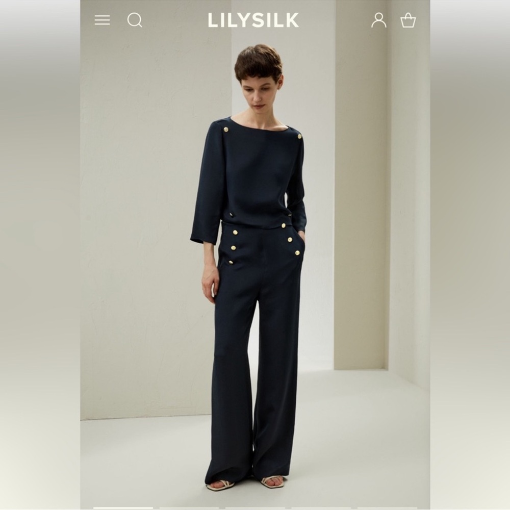 Lily silk silk pants